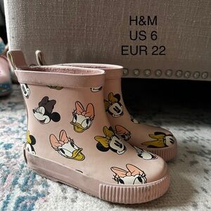 H&M toddler ankle rain boots minnie and daisy